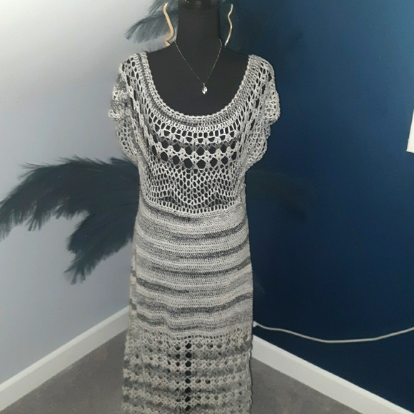Shades of Grey Crochet Dress - Picture 1 of 8